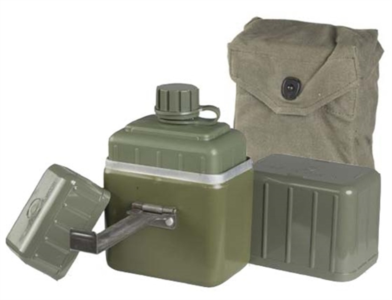 Serbian Army 4 Piece OD Mess Kit With Carry Pouch from Hessen Surplus