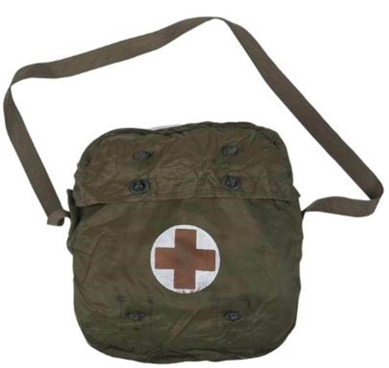 Dutch Military OD Medic Bag With Shoulder Strap from Hessen Antique
