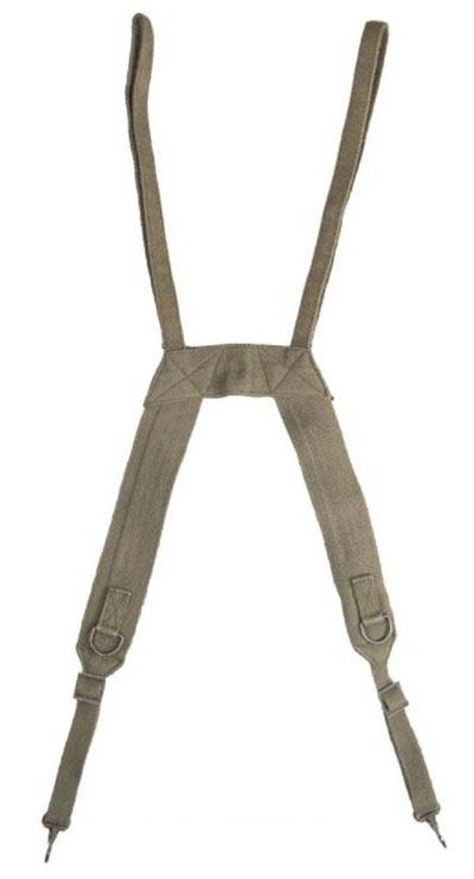 French OD "H" Style Field Suspenders from Hessen Antique