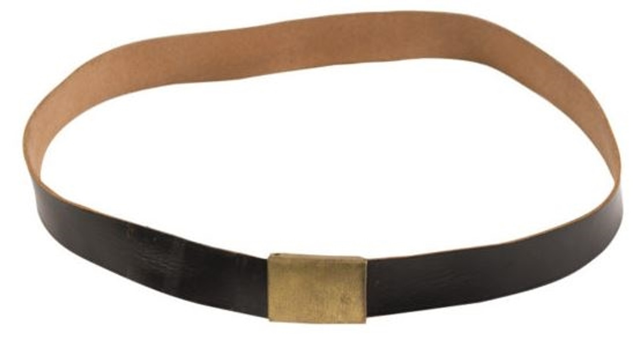 Bundeswehr Navy Leather Trouser Belt from Hessen Antique