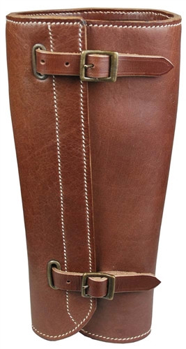 WWI German Officer's Leather Gaiters from Hessen Antique