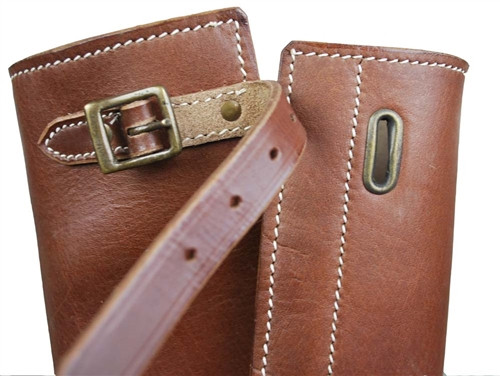 WWI German Officer's Leather Gaiters from Hessen Antique