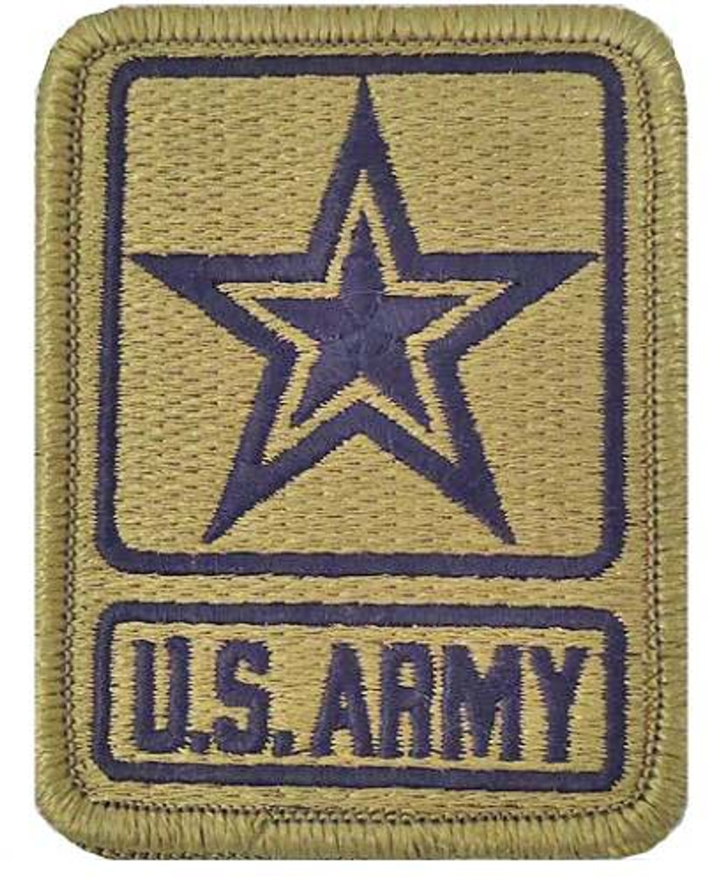 AMERICAN FLAG EMBROIDERED PATCH CAMO BROWN TAN USA US w/ VELCRO® Brand  Fastener 