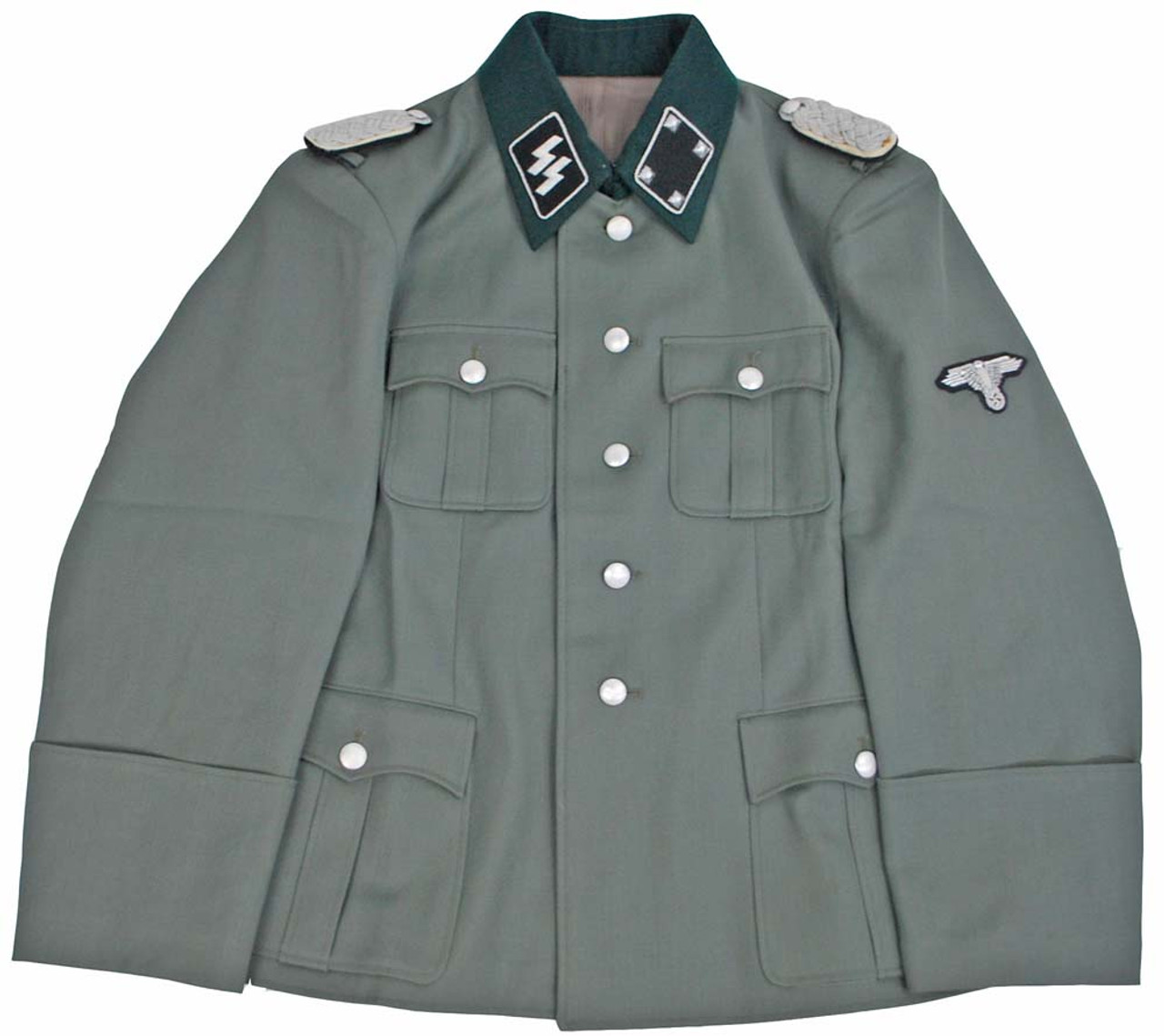 SS Major M35 Gabardine Jacket With Insignia - Size: 44 (Large)