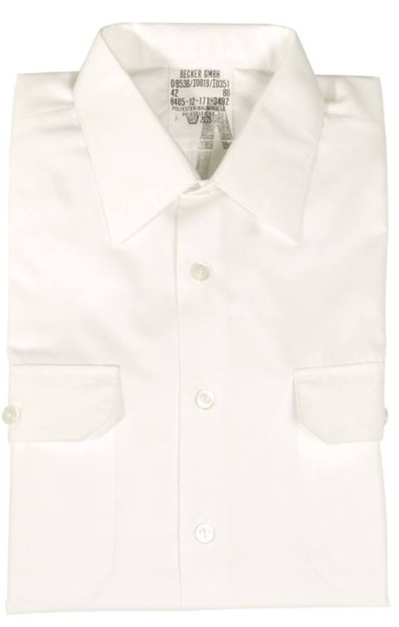 German White Long Sleeve Service Shirt