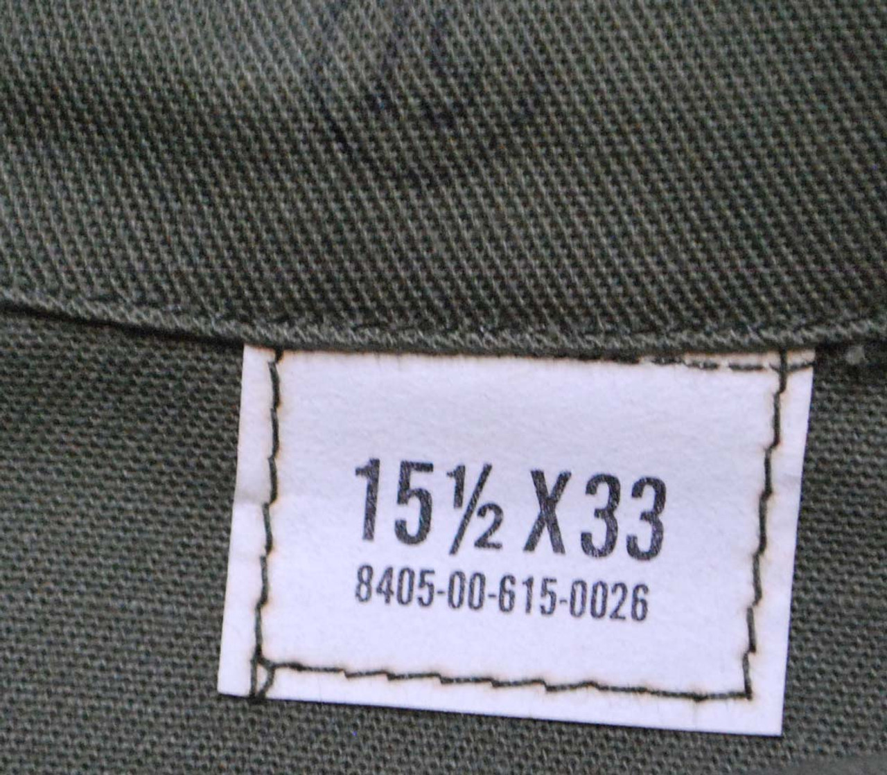 US GI OD Fatigue Shirt - 15-1/2 x 33 (Medium-Regular)