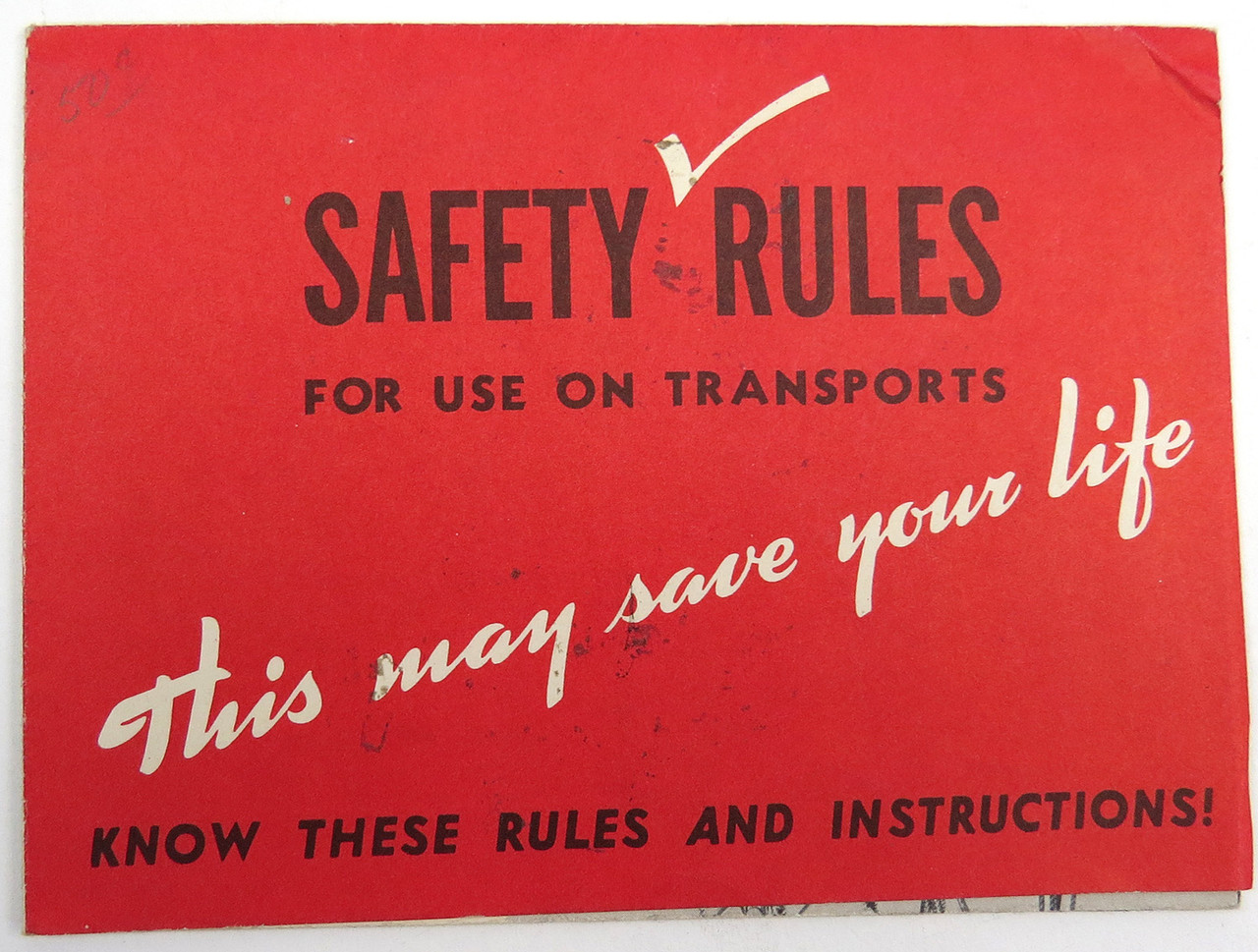 Safety Rules For Use on Transports