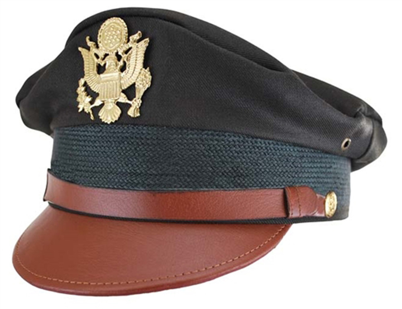 US WWII Officers OD "Crusher" Style Cap