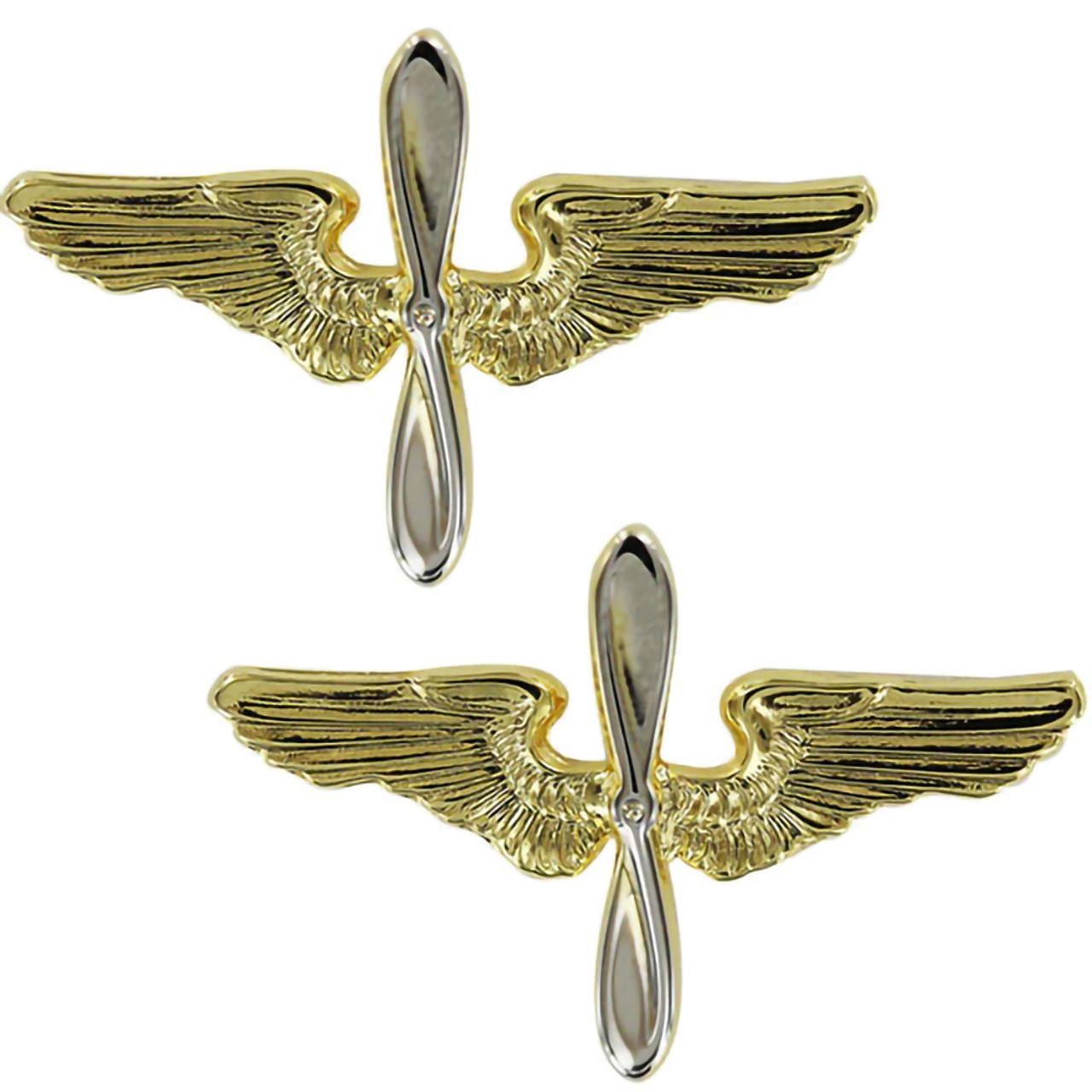 WWII USAAF Aviation Collar Insignia - Officer