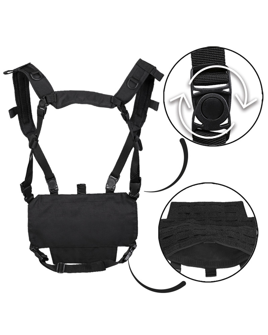 Black Lightweight Chest Rig - New