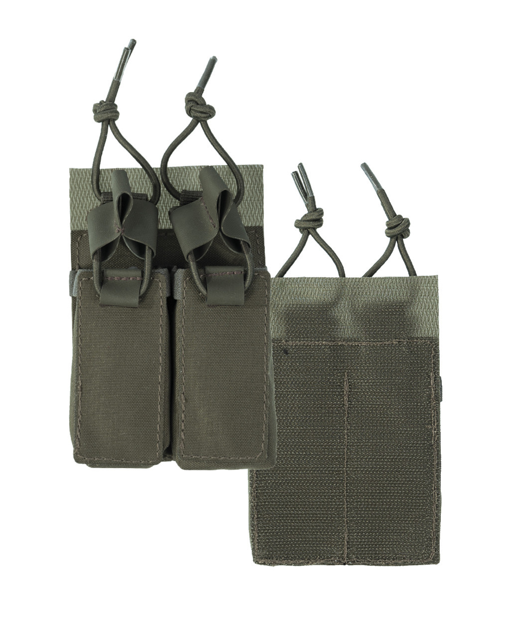 OD Double Pistol Mag Pouch with Hook & Loop