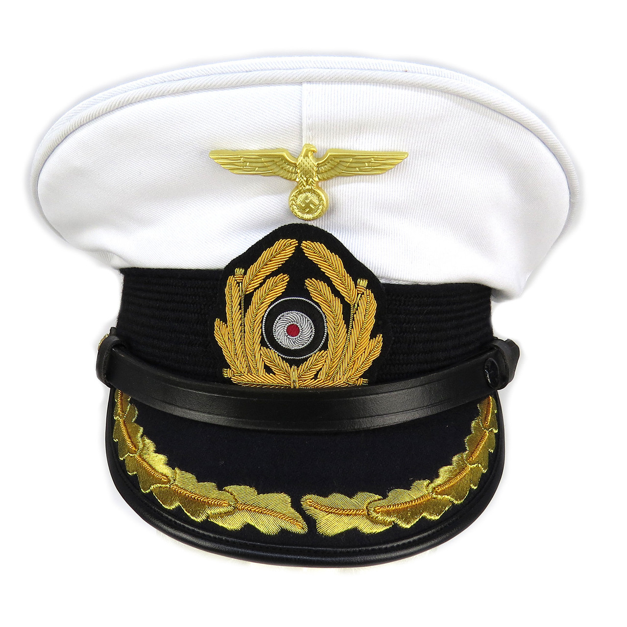 Kriegsmarine Senior Officer White Visor Cap (Erel) - 56