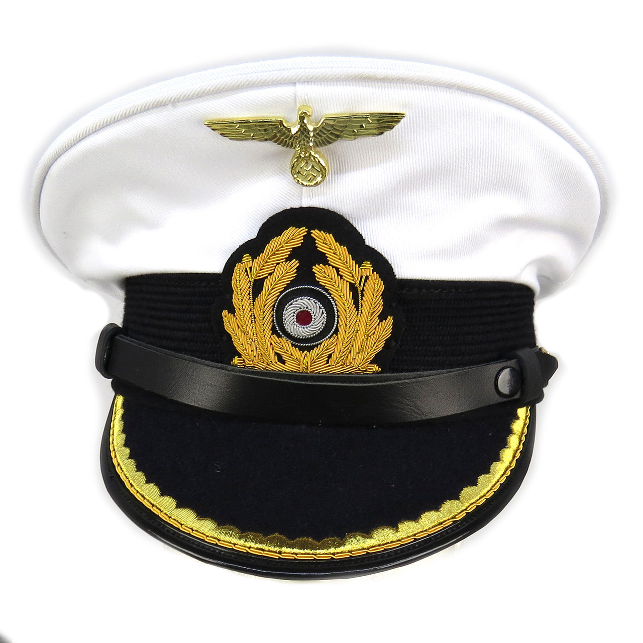 Kriegsmarine Junior Officer White Visor Cap (Erel)