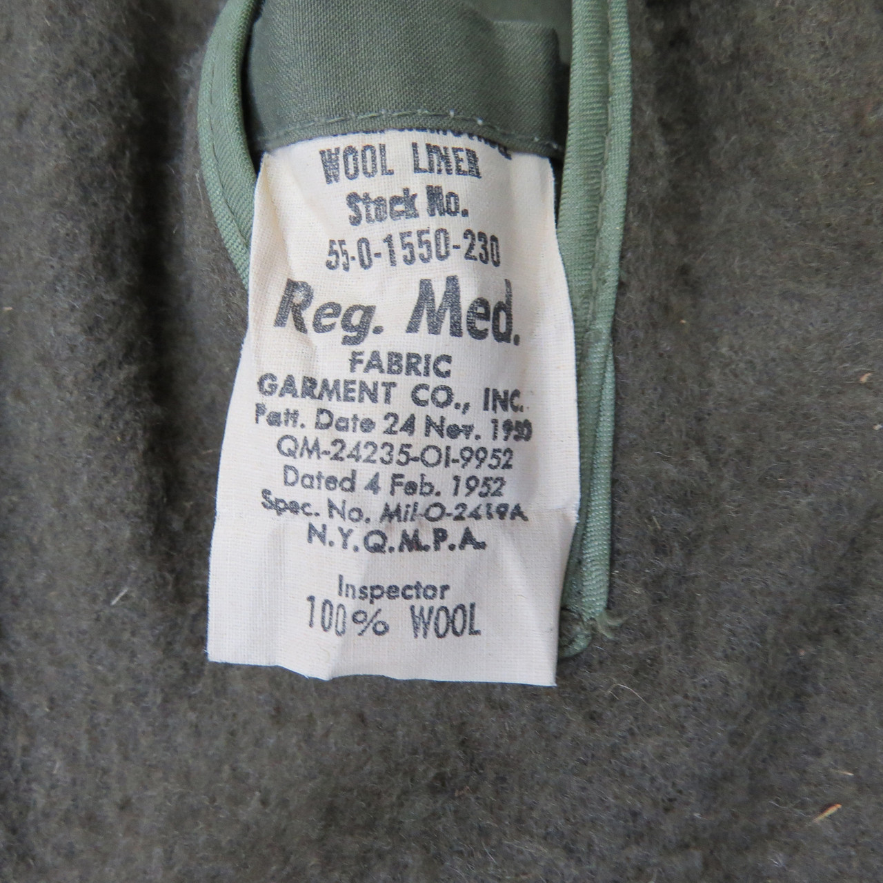Original M-1950 Cotton Overcoat (Medium-Regular)