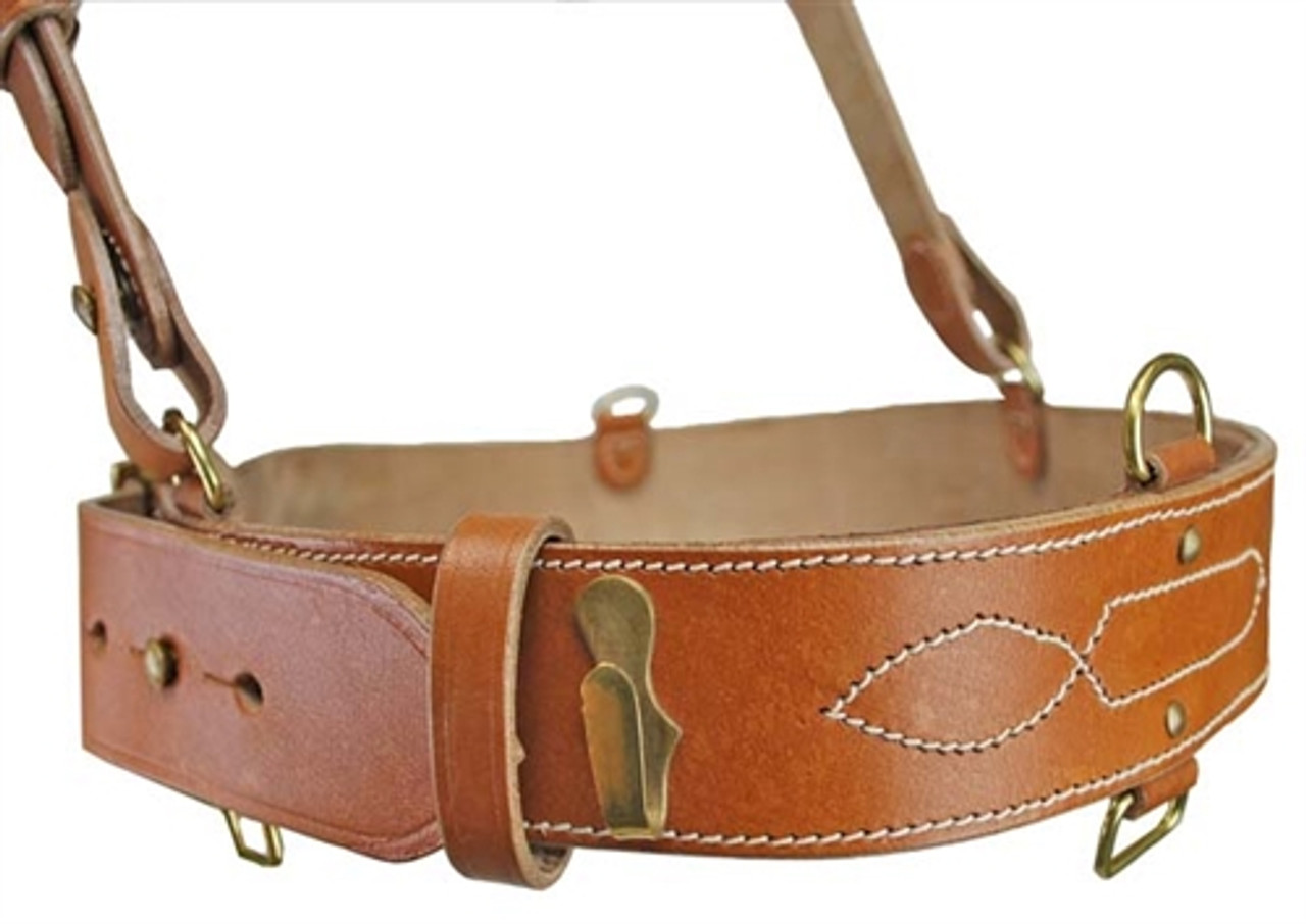 Officer's Brown Leather Belt With Cross Strap from Hessen