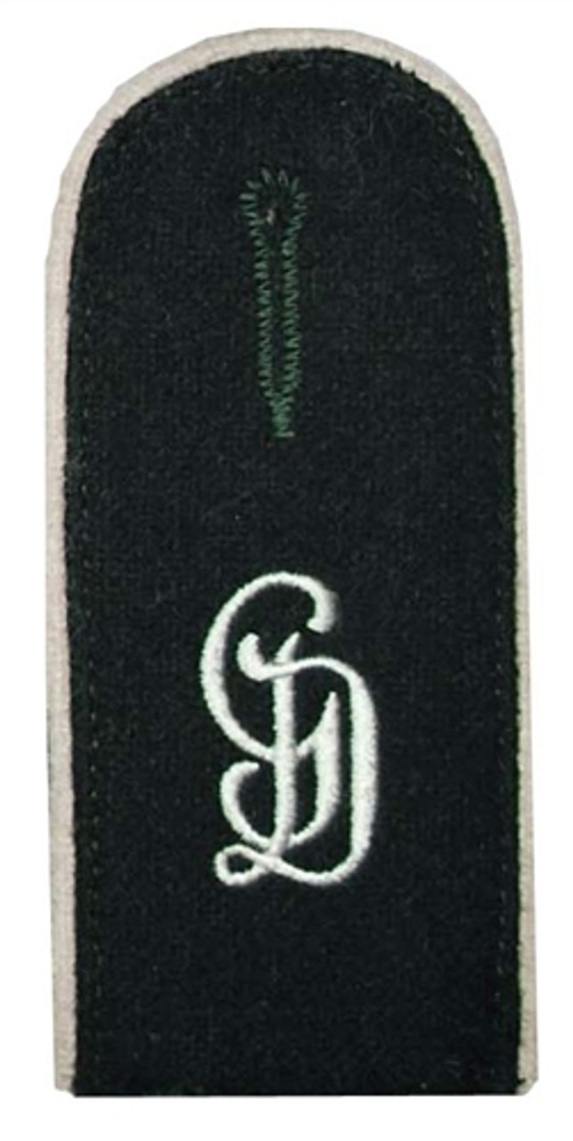 GD Enlisted Shoulder Boards on Bottle-Green wool