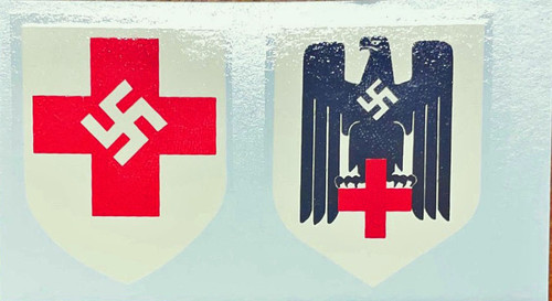 German Helmet Decals - Red Cross