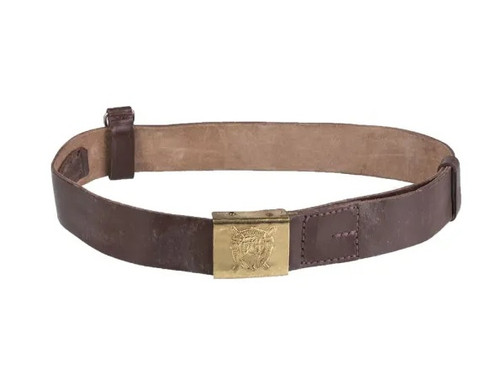 Romanian Leather Belt With Brass Buckle