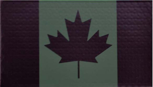 Infrared Green Canadian Flag - With Hook Fastener