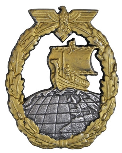 Kriegsmarine Auxiliary Cruiser War Badge from Hessen Antique