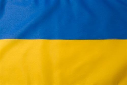 Ukraine National Flag from Hessen Antique