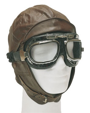 Repro German Leather Aviator Helmet 