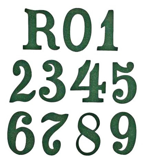 Regimental Number For Pickelhaube Covers - Green