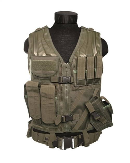 USMC Style OD Combat Vest With Belt from Hessen Antique