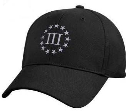 'Three Percenter' Black Deluxe Low Profile Cap from Hessen Antique