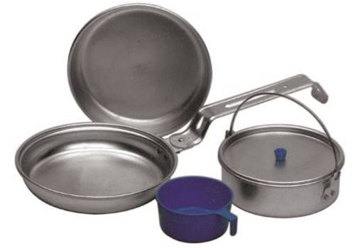 MIL-TEC One Person Polished Aluminium Cook Set from Hessen Antique