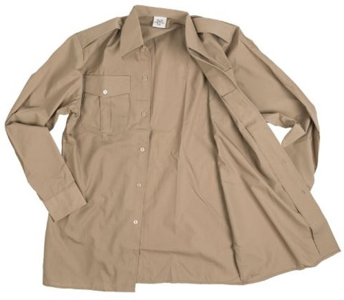 Belgian Army Long Sleeve Khaki Service Shirt from Hessen Surplus