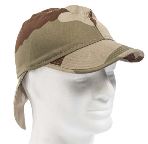 French Desert Camo Field Cap With Neck Flap from Hessen Surplus