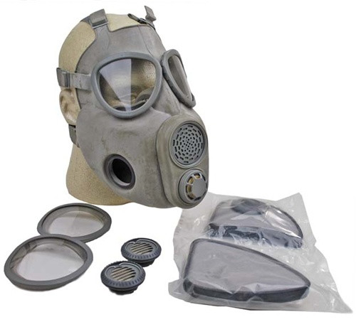 Czech M10 Gas Mask W/ Filters from Hessen Antique