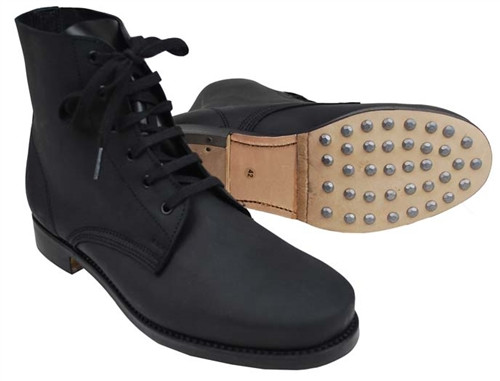 Black Low Boots with Hobnails w/ Heavy Duty Soles