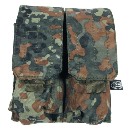 Ammo Pouch, double, MOLLE, BW camo BW Flecktarn Camo