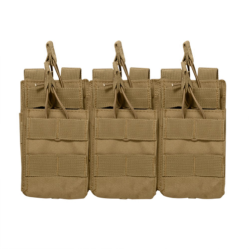 MOLLE Open Top Six Rifle Mag Pouch-Coyote