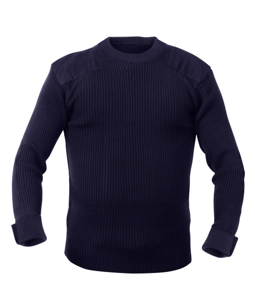 Acrylic Commando Sweater - NAVY BLUE