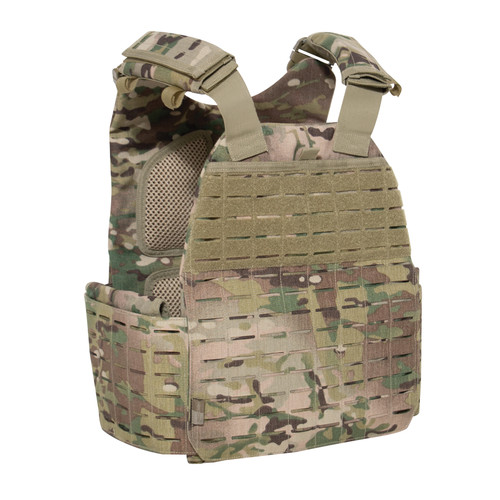 Laser Cut MOLLE Plate Carrier Vest - MultiCam