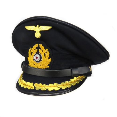 Kriegsmarine Senior Officer Blue Visor Cap (Erel)
