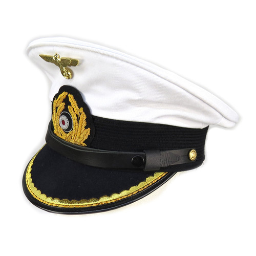 Kriegsmarine Junior Officer White Visor Cap (Erel)