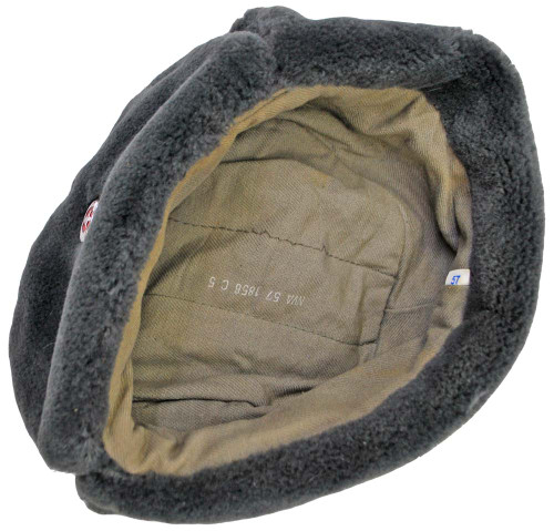 East German Army EM Winter Hat With Insignia