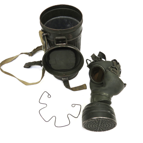 Original Wehrmacht M38 Gas Mask and Canister