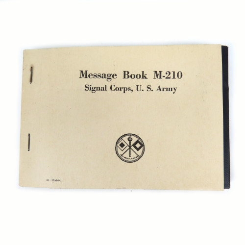 WWII Message Book M-210, US Army Signal Corps