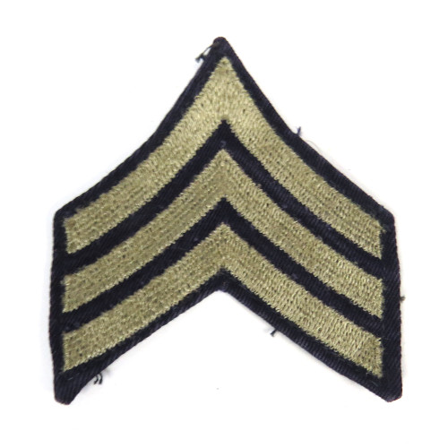 Original WWII GI Sergeant Stripes - Embroidered on twill