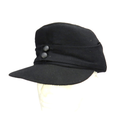 German Black Wool Field Cap