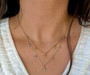 Butterflies Gold Pendant Necklace