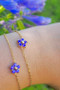 Purple Flower Gold Dainty Bracelet