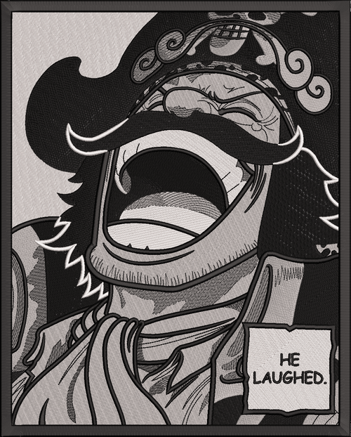 Gold Roger Laugh B/W Tote Bag