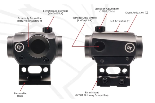Crimson Trace CTS-103 Rail Mounted Compact Red/Green Dot SIGHT