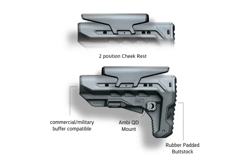 SBX AR Compact Buttstock (P-IX & 20/20X Compatible)